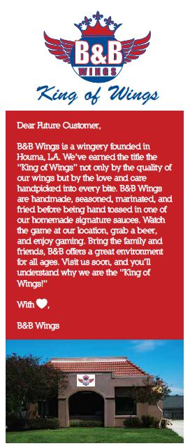 B & B Wings - Menu | B & B Wings